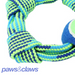 Tug-Of-War Squeaky Rope Ring W/ Tennis Ball 25cm