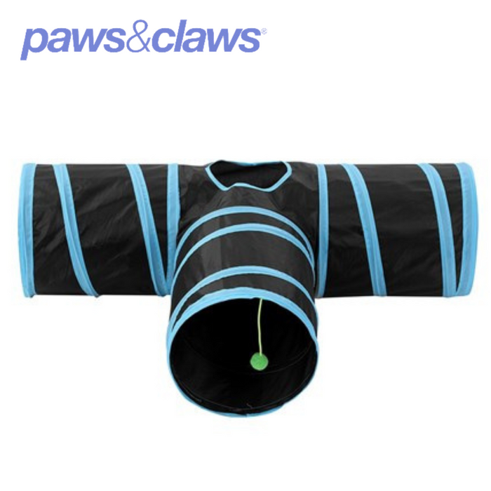 Cat Tri-Tunnel + Toys Multi Pack 20pk