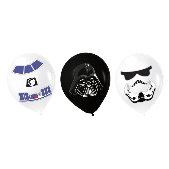 Star Wars Galaxy Latex Balloons & Paper Adhesive Add-Ons 30cm