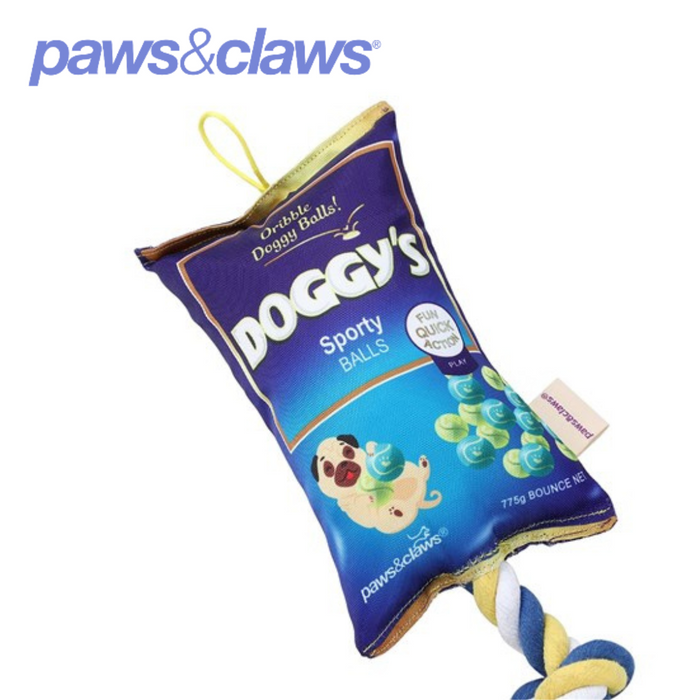 Doggys Balls Snacks Oxford Tugger W/ Rope 28x14x8cm