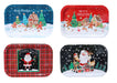 Christmas Metal Rectangular Tray Asstd