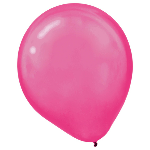 Latex Balloons Pearl 15CT Bright Pink 30cm 15pk