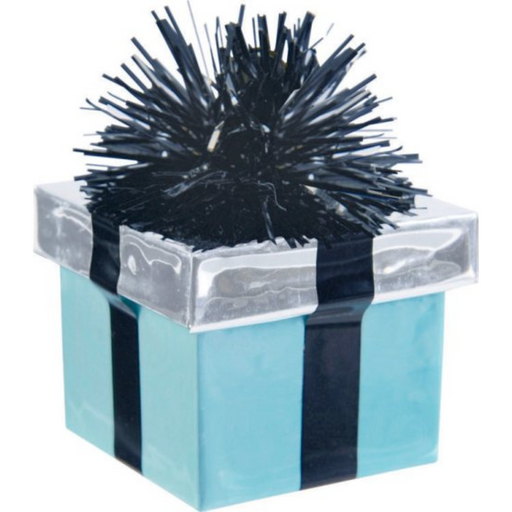 Balloon Gift Package Weight Teal Scroll