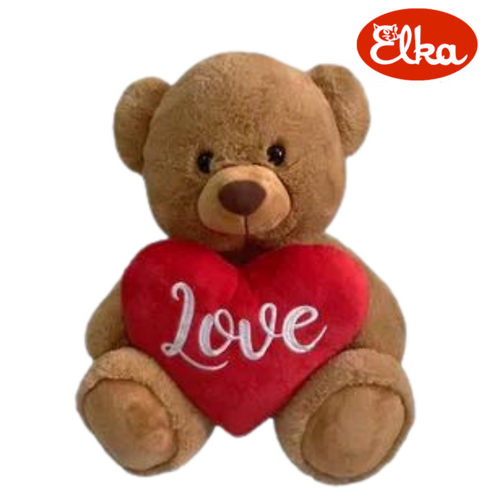 Bear Belle with Heart Brown 25cm