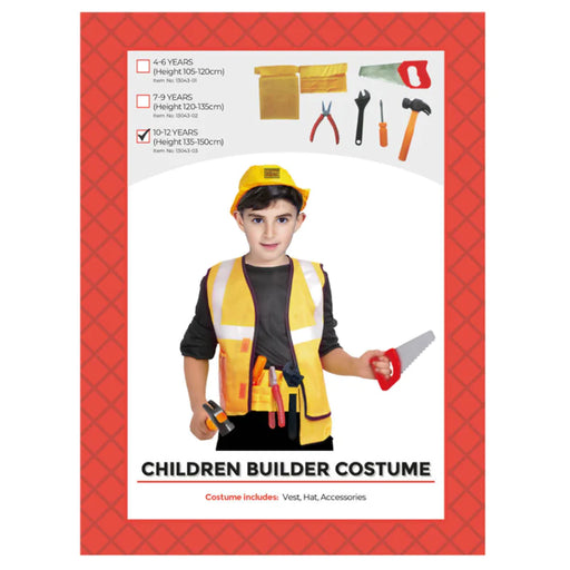 Children Builder Costume L (10-12 years)