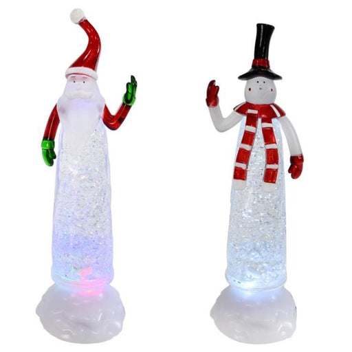 Glitter Swirl Slender Santa/Snowman USB