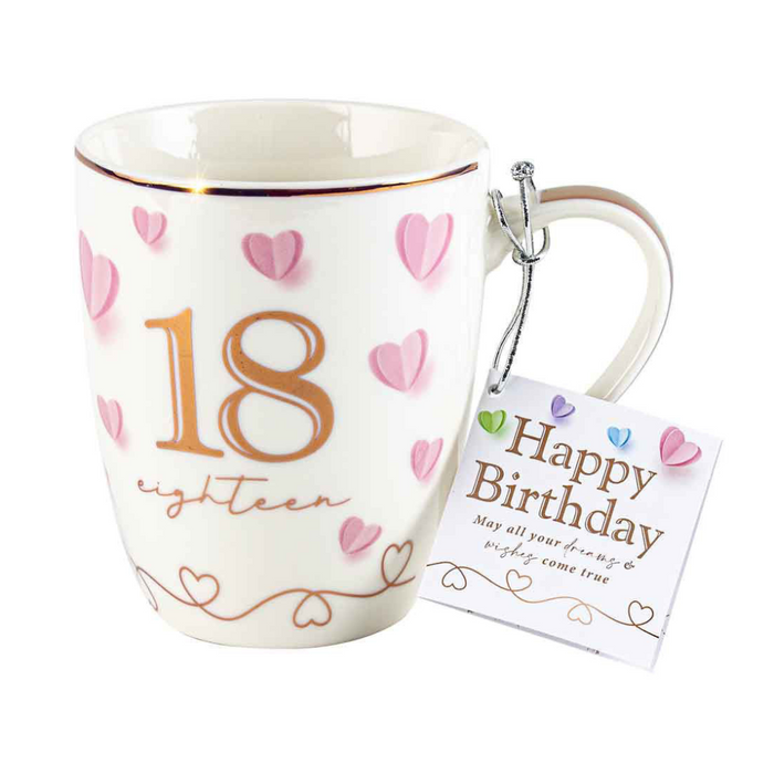 Ronis 18th Sweet Heart Bullet Mug 350ml