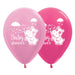 Sempertex Baby Shower Hippo Satin Pearl Pink & Metallic Fuchsia Latex Balloons 30cm 6pk