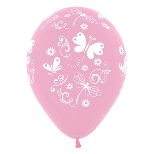 Sempertex Butterflies & Dragonflies Fashion Pink Latex Balloons 30cm 6pk