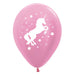 Sempertex Unicorn Sparkles & Stars Satin Pearl Pink Latex Balloons 30cm 6pk