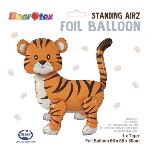 Standing Airz Tiger Foil Balloon