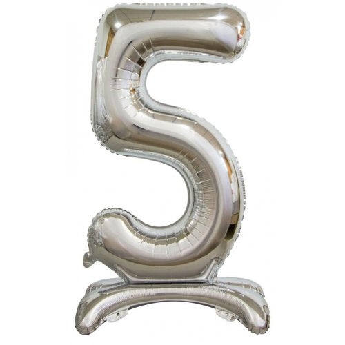 Standing Foil Balloon Silver #5 76cm