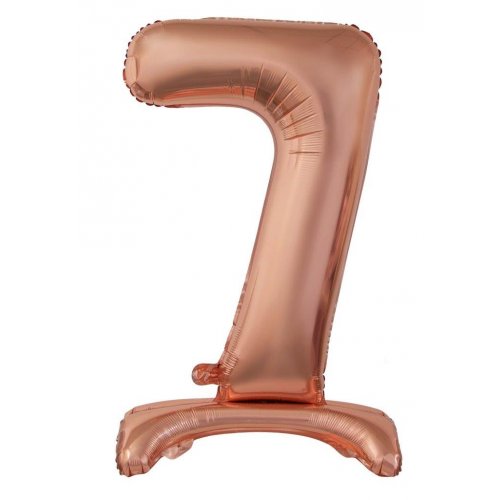 Standing Foil Balloon #7 Rose Gold 76cm