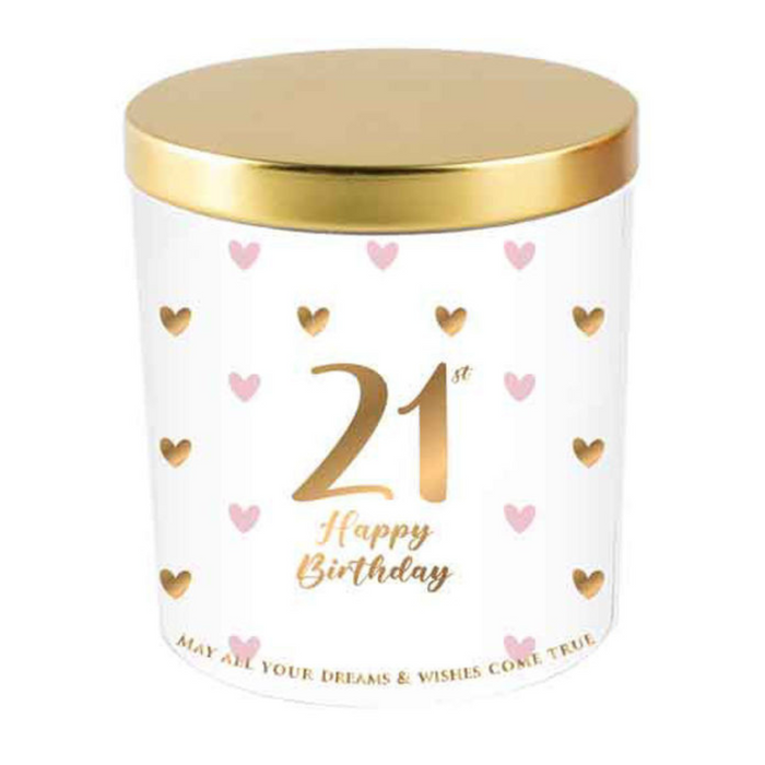 Ronis 21 Sweet Heart Candle Vanilla/Lavender 215gm 8x9cm