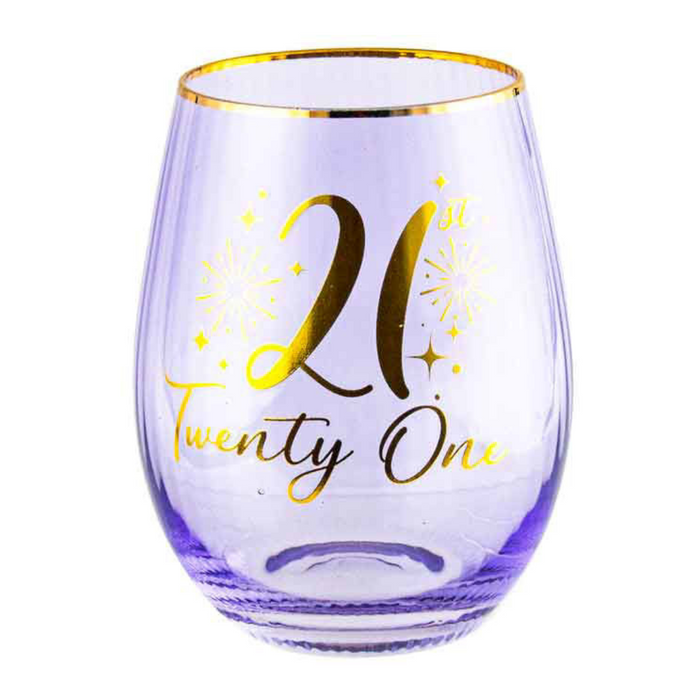 Ronis 21st Fluted Stemless Glass 13cm 600ml