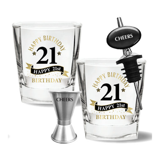 Ronis 21st Spirit Glass 4 Piece Gift Set 260ml