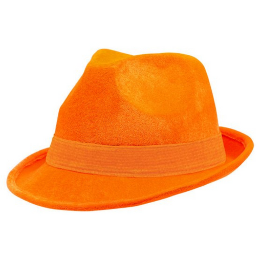 Fedora Velour Hat Orange