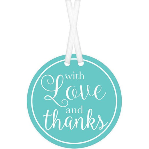 With Love & Thanks Tags Robin's Egg Blue 25pk