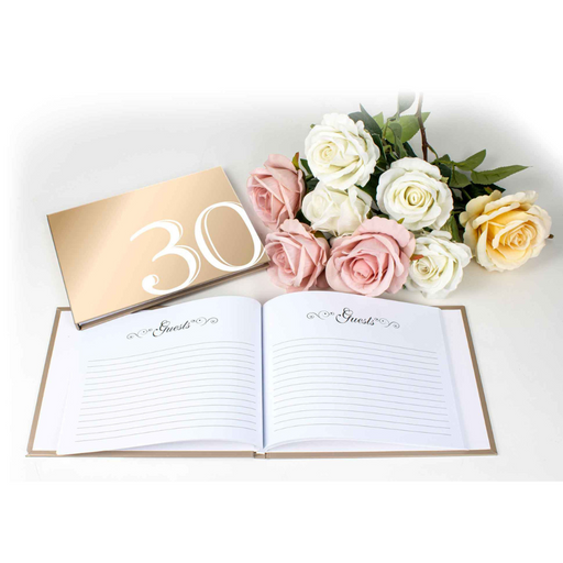 30 ROSE GOLD GUEST BOOK ROSE GOLD TEXT 23x18