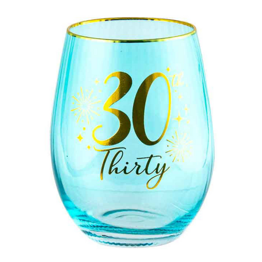 Ronis 30th Fluted Stemless Glass 13cm 600ml