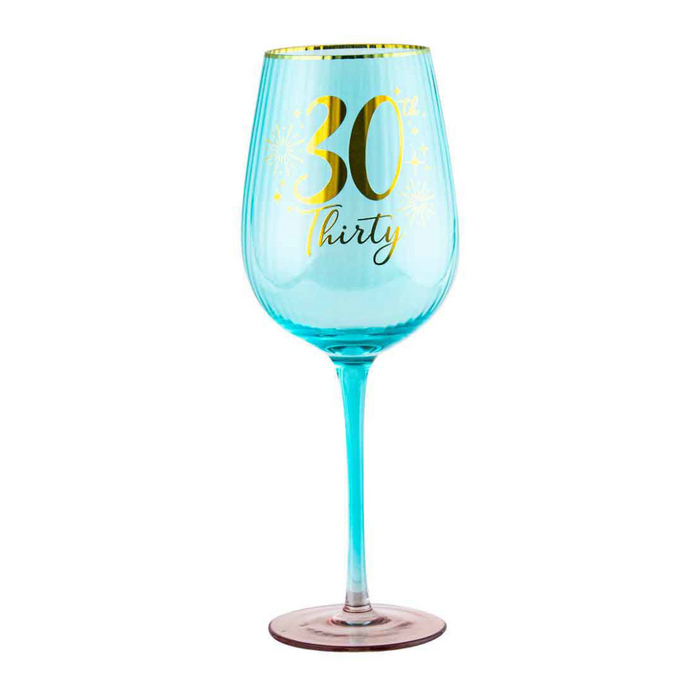 Ronis 30th Fluted Wine Glass 400ml