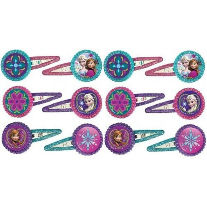 Frozen Hair Clips Favors 12pk