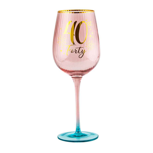 Ronis 40th Fluted Wine Glass 400ml