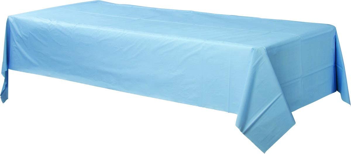 Plastic Rectangular Tablecover Pastel Blue