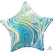 Foil Balloon Standard XL Marblez Blue Star S18 45cm