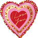 ILY Pretty Hearts Foil Balloon Jumbo HX 71cm