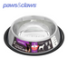 Stainless Steel Pet Bowl Black Anti-Skid 33x33x6cm 2000ml