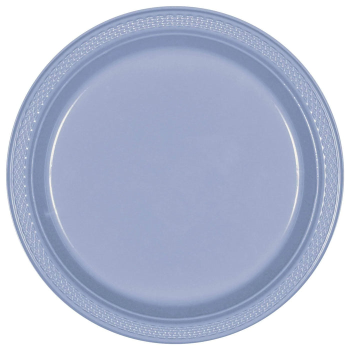 Premium Plastic Plates Pastel Blue 23cm 20pk