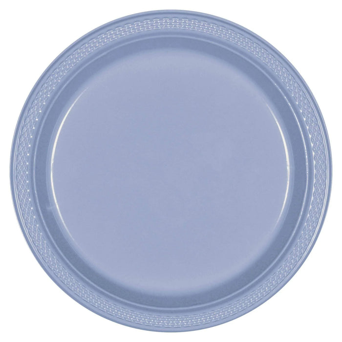 Premium Plastic Plates Pastel Blue 26cm 20pk