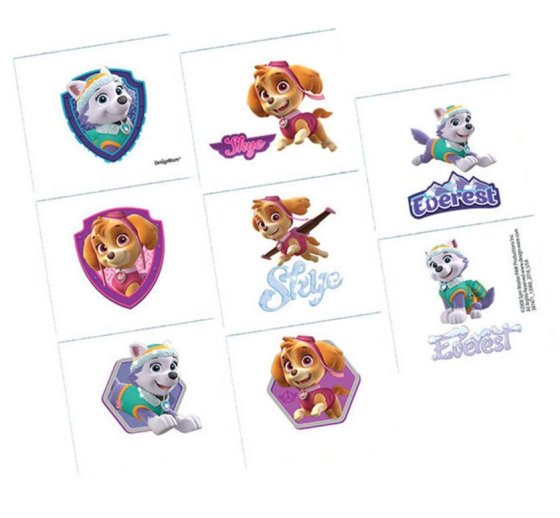 Paw Patrol Girl Tattoo Favors