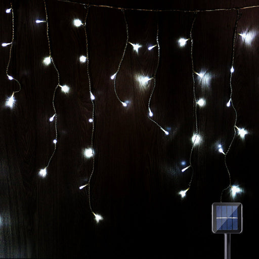 Ronis 480 LED Solar Icicle Lights 1425cm White