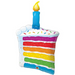 Rainbow Cake & Candle Shape Foil Balloon 106cm