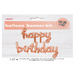 Happy Birthday Rose Gold Banner With Ribbon 100cm x 60cm