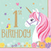 Magical Unicorn 1st Birthday Lunch Napkins 16pk