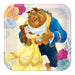 Beauty and the Beast Square Paper Plates 17cm 8pk