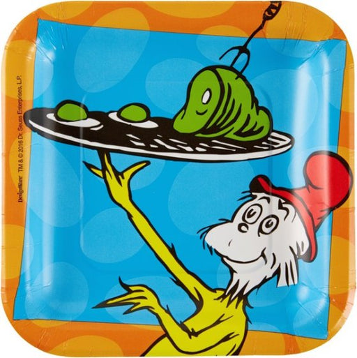 Dr.Seuss Square Paper Plates 17cm 8pk