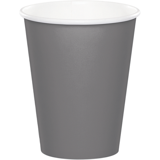 Glamour Gray Cups Paper 266ml 24pk