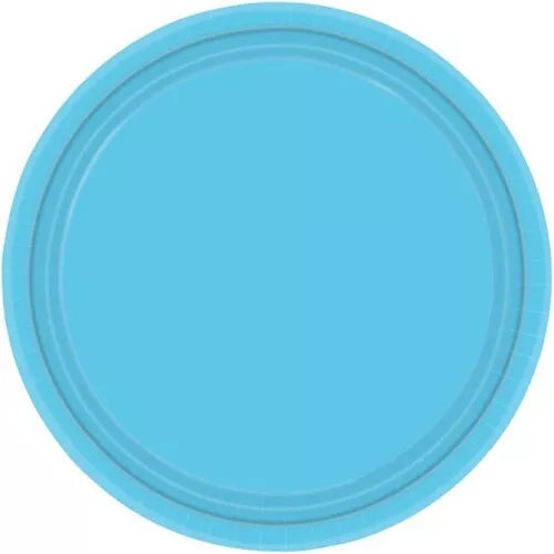 Paper Plates Round 8CT Caribbean Blue 9in/23cm 8pk