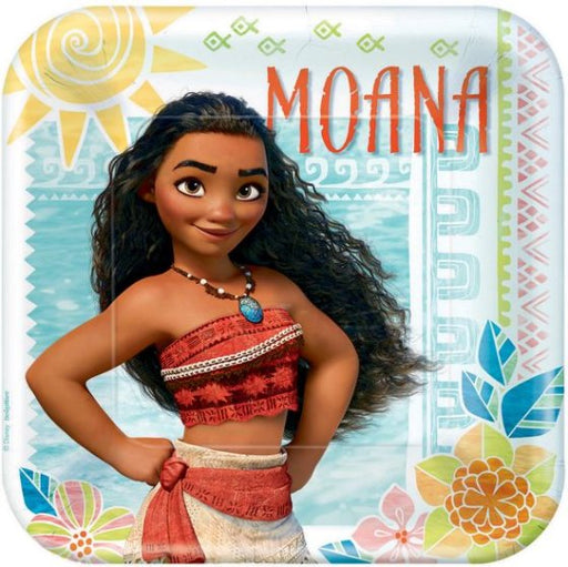 Moana Square Paper Plates 23cm 8pk