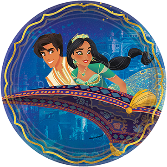 Aladdin Round Metallic Paper Plates 23cm 8pk