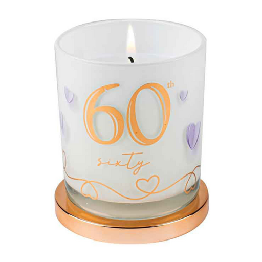 Ronis 60th Candle Vanilla 45hr Burn Time 9x8cm