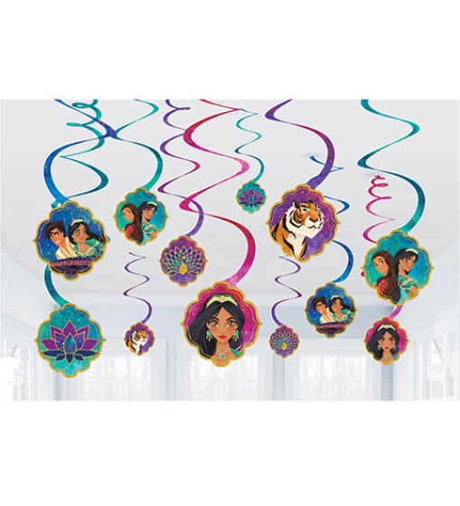 Aladdin Spiral Hanging Decorations 12pk