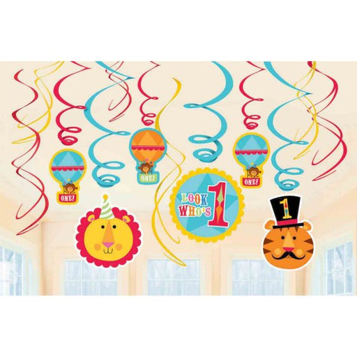 Fisher Price 1st Birthday Circus Swirls Pack 12pk