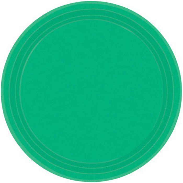 Paper Plates Round Festive Green 26cm 20pk