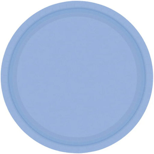 Paper Plates Round Pastel Blue 26cm 20pk