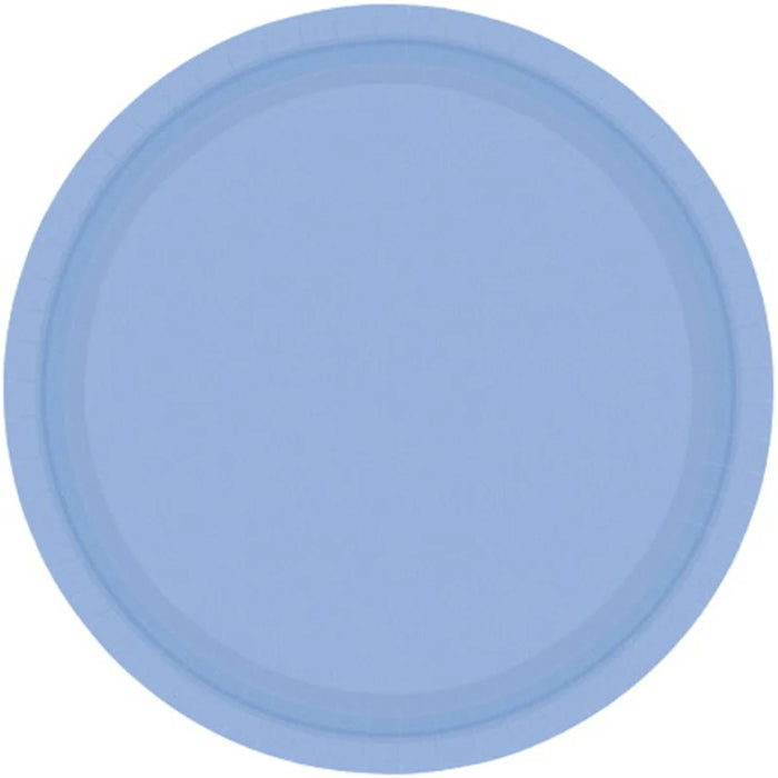 Paper Plates Round Pastel Blue 26cm 20pk